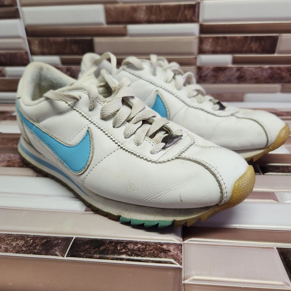 Nike Air Cortez Men’s 9 White Blue 2001 Retro Running Shoes Rare Vintage Classic